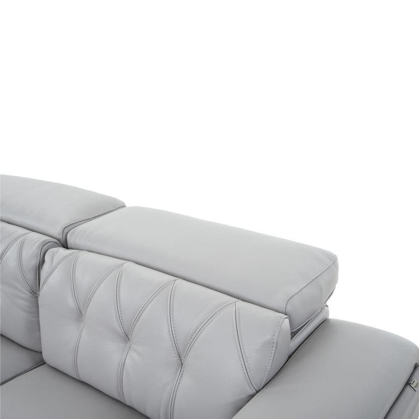 Anchi Silver Leather Power Reclining Sectional with 5PCS/3PWR  alternate image, 8 of 12 images.