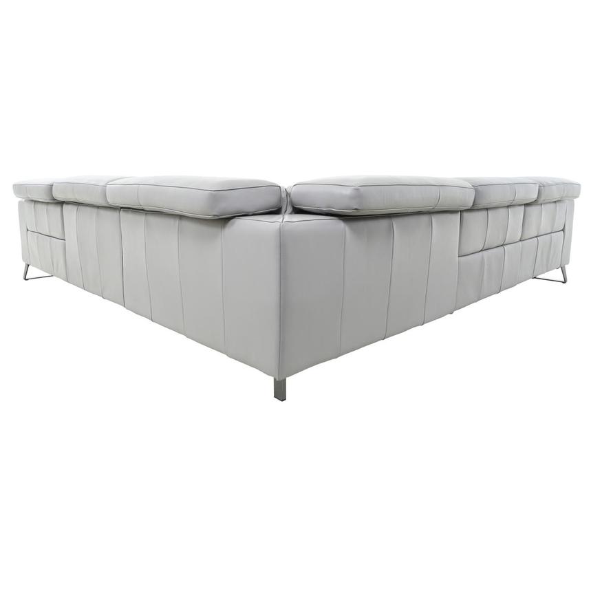 Anchi Silver Leather Power Reclining Sectional with 5PCS/3PWR alternate image, 5 of 11 images.