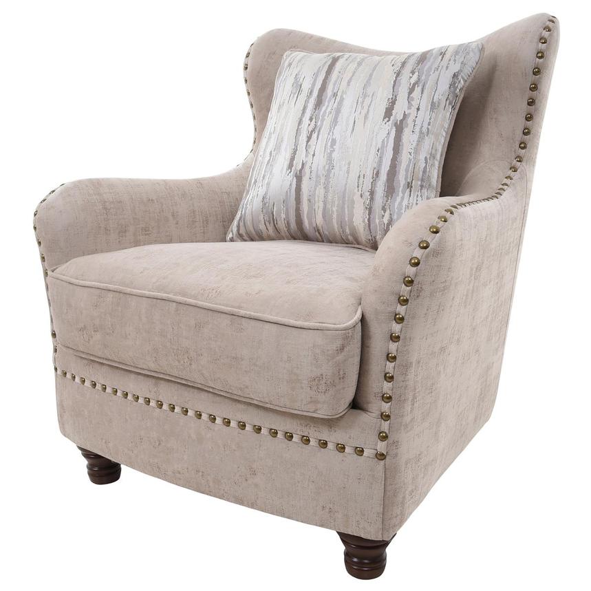 Cream tufted accent chair with nailhead trim sales