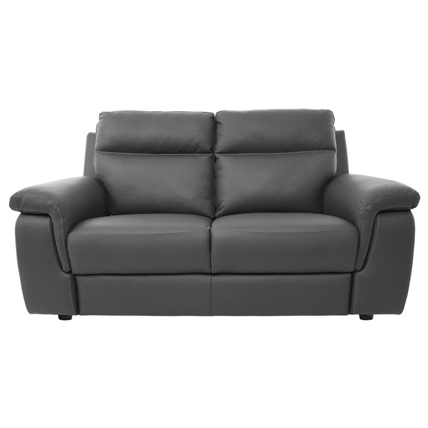 Alan Gray Leather Loveseat  main image, 1 of 10 images.