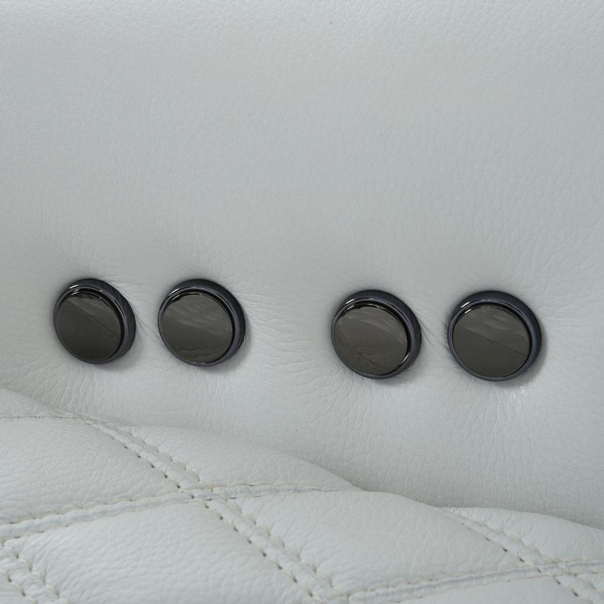 Softee White Leather Power Reclining Sofa  alternate image, 9 of 13 images.