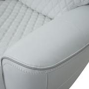 Softee White Power Reclining Leather Sofa w/Console  alternate image, 17 of 22 images.