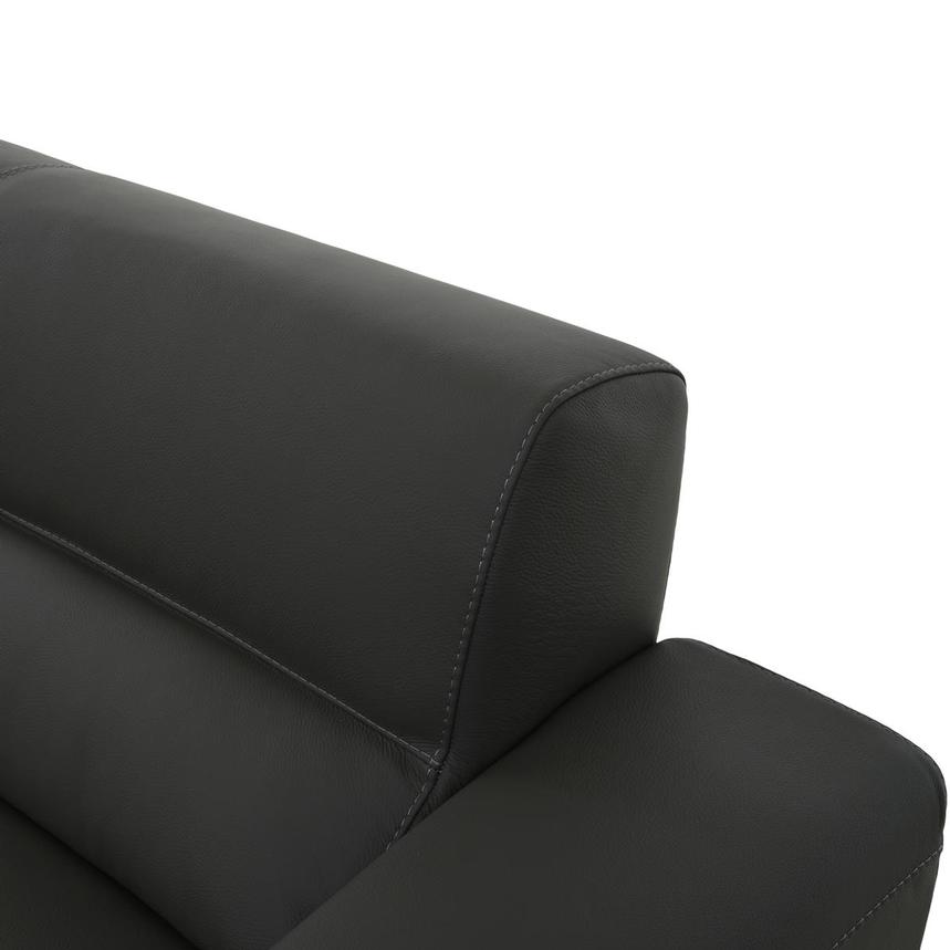 Milani Dark Gray Leather Sofa  alternate image, 5 of 10 images.