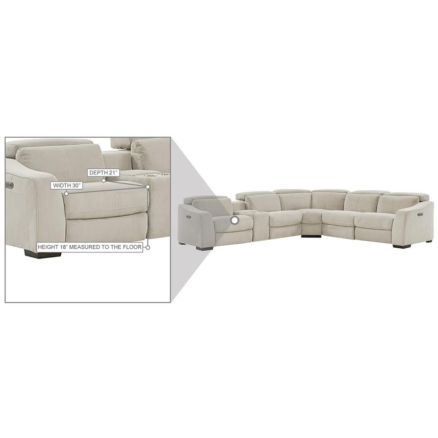 Jameson Cream Power Reclining Sectional with 6PCS/2PWR  alternate image, 8 of 8 images.