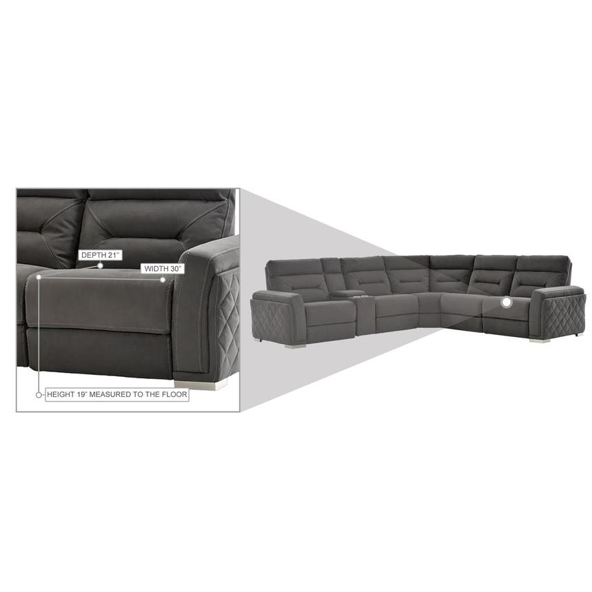 Kim Gray Power Reclining Sectional with 6PCS/2PWR  alternate image, 11 of 12 images.