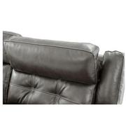 Stallion Gray Leather Power Reclining Sectional with 5PCS/2PWR  alternate image, 7 of 9 images.