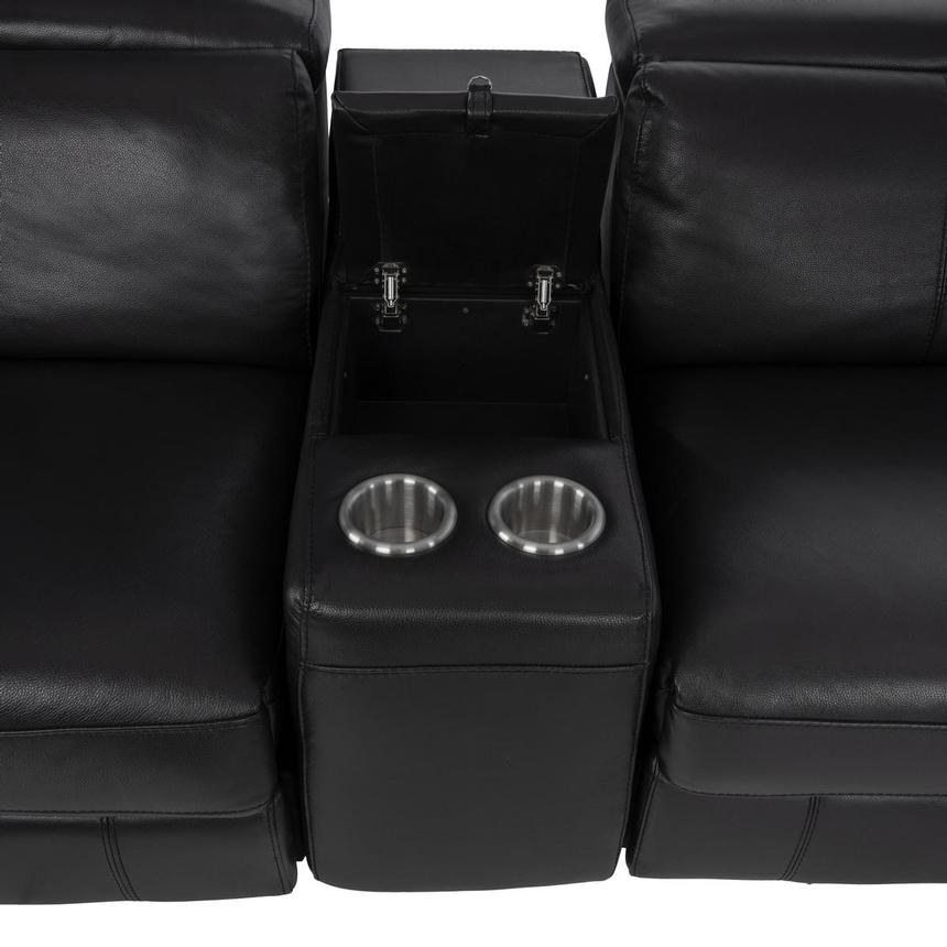 Charlie Black Leather Power Reclining Sectional with 6PCS/2PWR alternate image, 5 of 12 images.