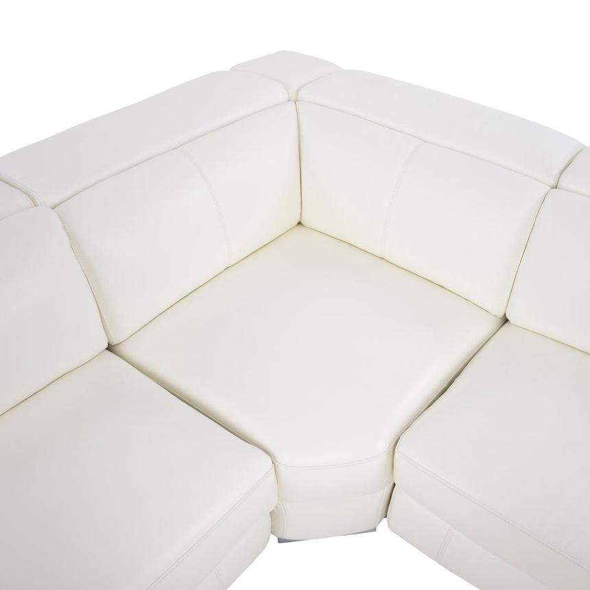 Charlie White Leather Power Reclining Sectional with 6PCS/2PWR alternate image, 5 of 13 images.