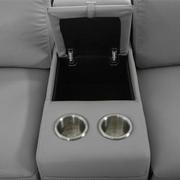 Charlie Light Gray Leather Power Reclining Sectional with 6PCS/2PWR  alternate image, 7 of 16 images.