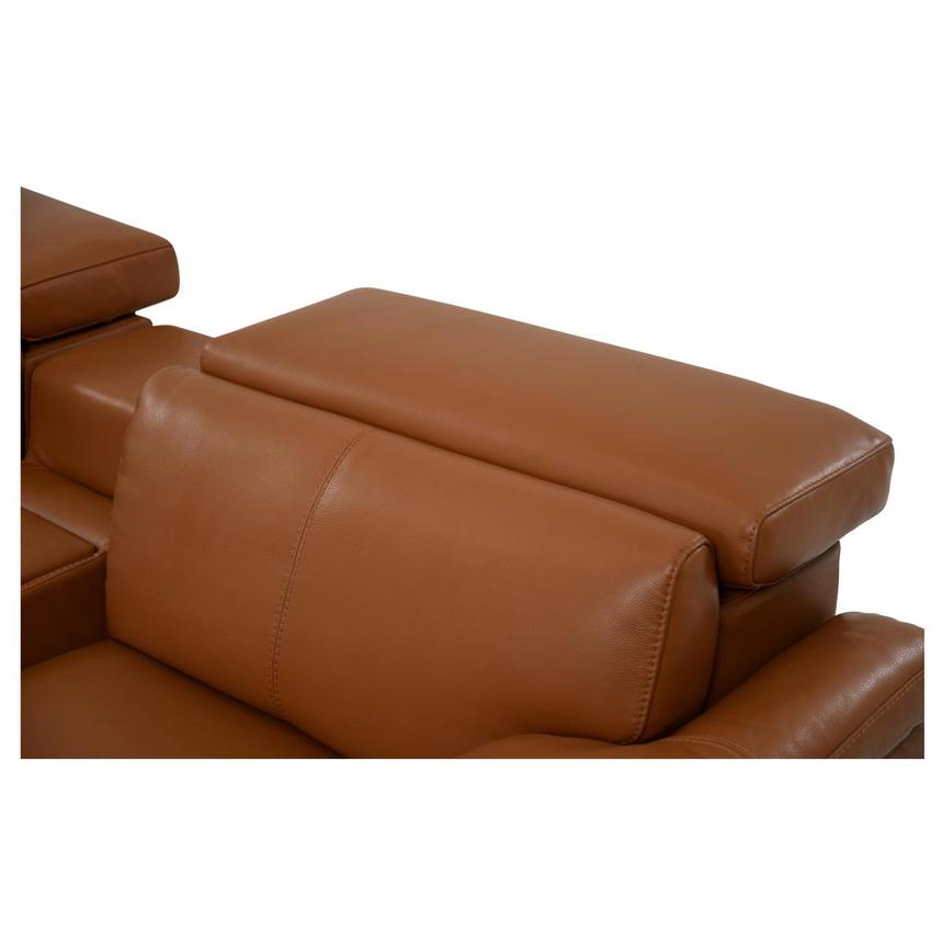 Charlie Tan Leather Power Reclining Sectional with 6PCS/2PWR  alternate image, 5 of 10 images.