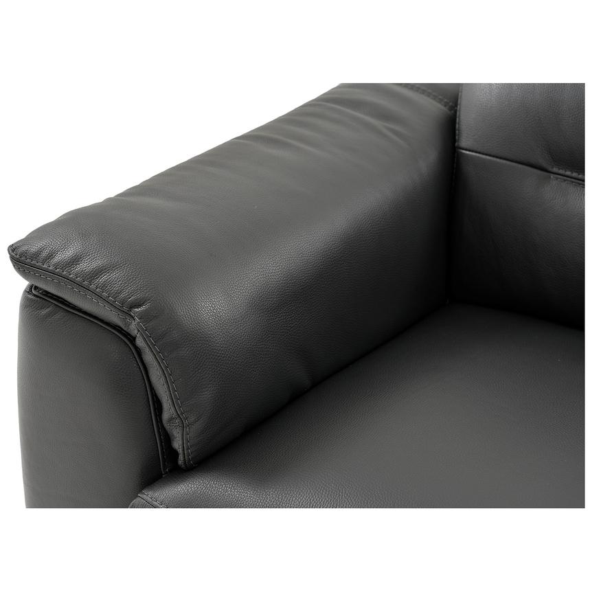 Anabel Gray Leather Power Reclining Sectional  alternate image, 3 of 13 images.
