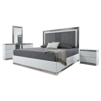 Leah White 4-Piece Queen Bedroom Set