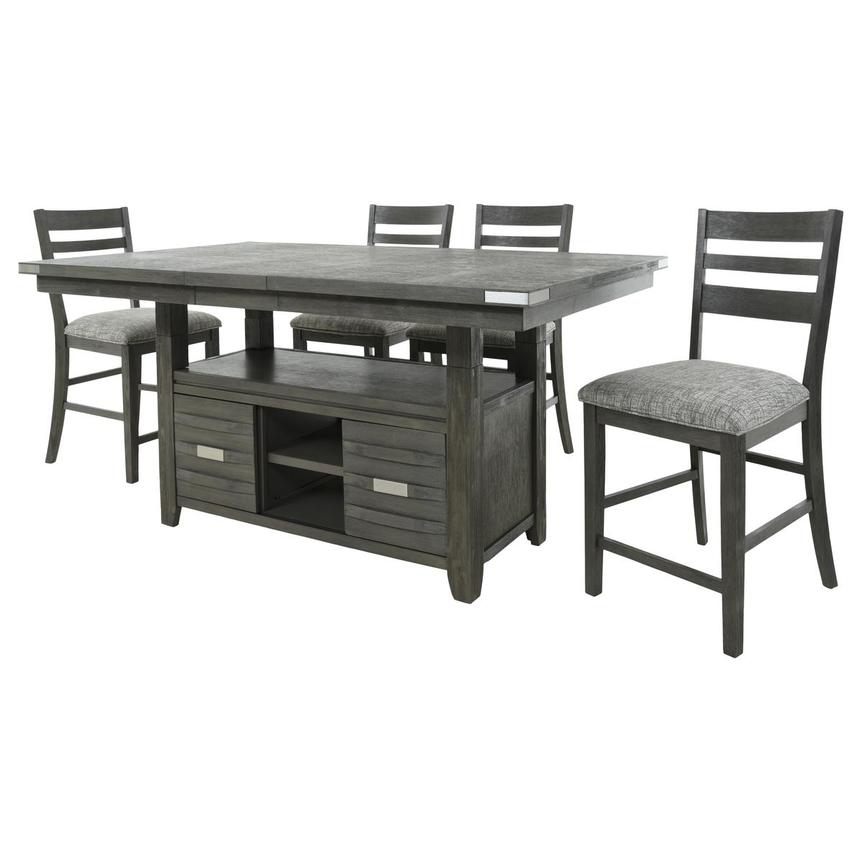 Logan Gray 5-Piece Counter Dining Set  alternate image, 5 of 29 images.