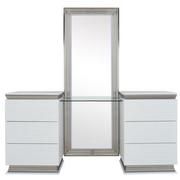 Leah White Dresser & Mirror  main image, 1 of 10 images.