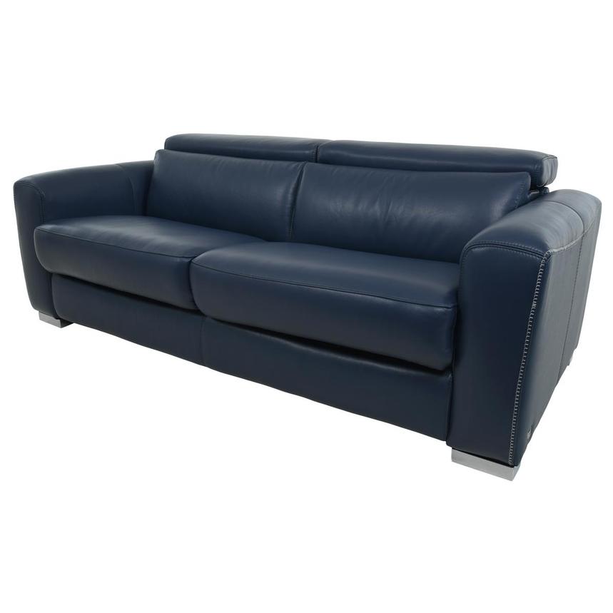 Blue leather sleeper sofa hotsell