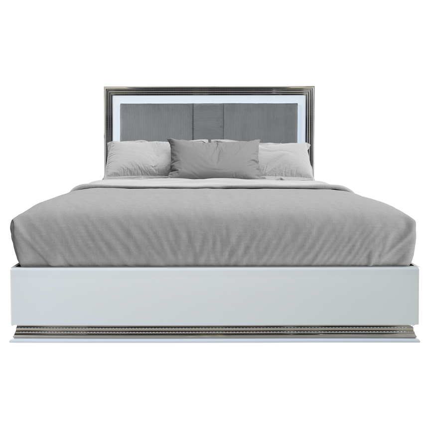 Leah White King Panel Bed  alternate image, 4 of 10 images.