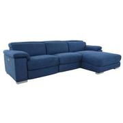 Karly Blue Corner Sofa w/Right Chaise  main image, 1 of 13 images.