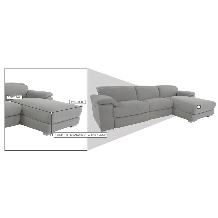 Karly Light Gray Corner Sofa w/Right Chaise  alternate image, 12 of 12 images.