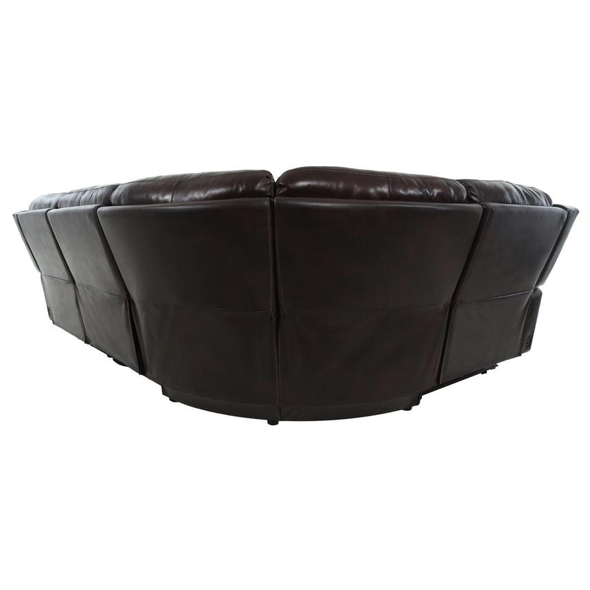 Jake Brown Leather Power Reclining Sectional with 4PCS/2PWR  alternate image, 5 of 9 images.