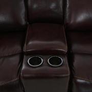 Jake Brown Leather Power Reclining Sectional with 6PCS/3PWR  alternate image, 9 of 15 images.
