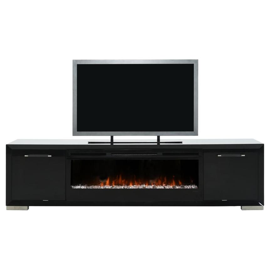 Rialto Black Electric Fireplace w/Remote Control  main image, 1 of 12 images.