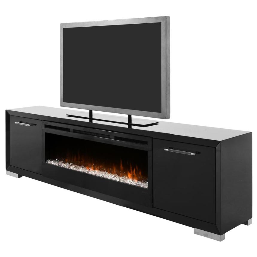 Rialto Black Electric Fireplace w/Remote Control  alternate image, 6 of 12 images.