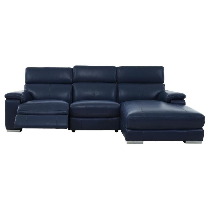 Charlie Blue Corner Sofa w/Right Chaise  alternate image, 2 of 15 images.