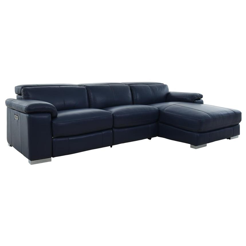 Charlie Blue Corner Sofa w/Right Chaise  alternate image, 7 of 15 images.