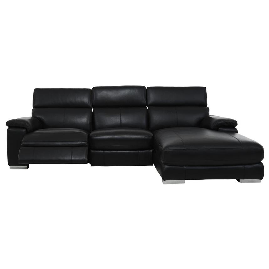 Charlie Black Corner Sofa w/Right Chaise  alternate image, 2 of 13 images.