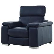 Charlie Blue Leather Power Recliner  alternate image, 3 of 12 images.