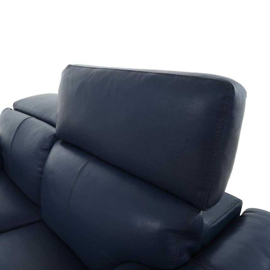 Charlie Blue Leather Power Reclining Loveseat  alternate image, 7 of 11 images.