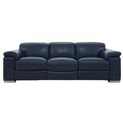 Charlie Blue Leather Power Reclining Sofa  main image, 1 of 11 images.
