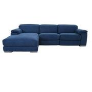 Karly Blue Corner Sofa w/Left Chaise  alternate image, 3 of 11 images.