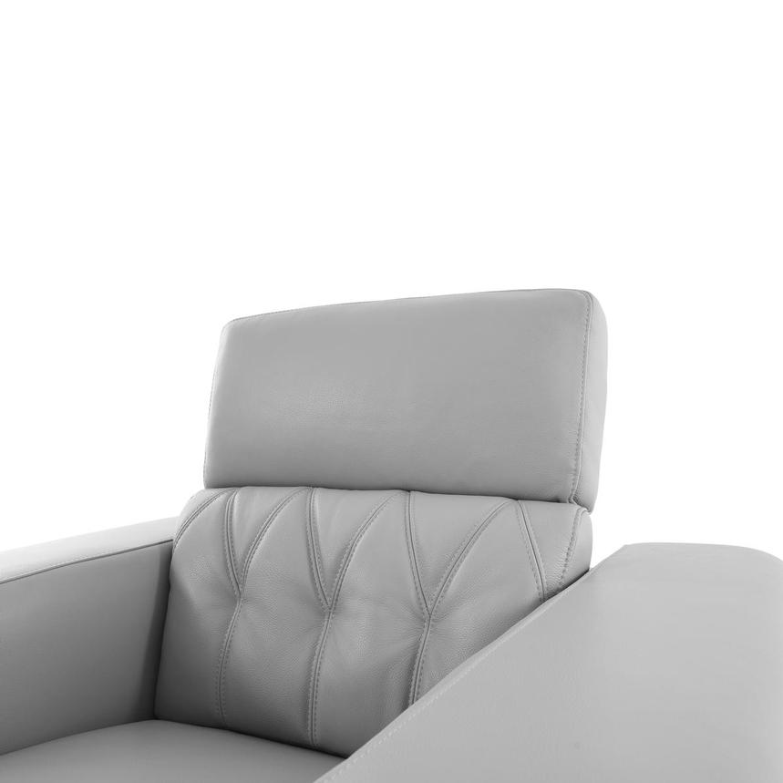 Anchi Silver Leather Power Recliner  alternate image, 5 of 9 images.