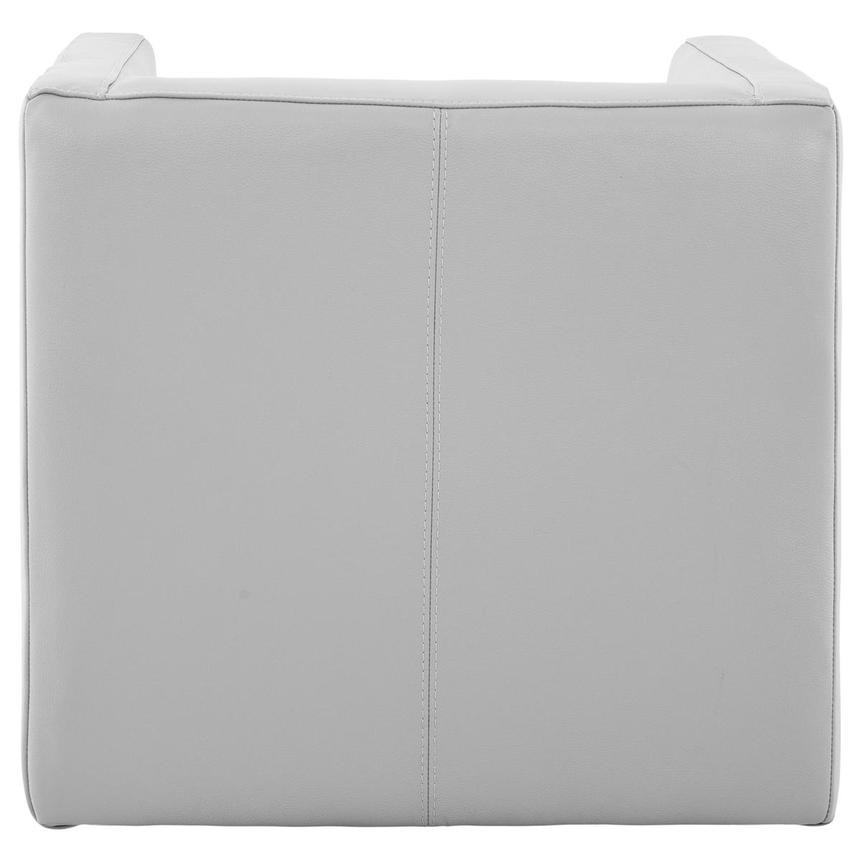 Cute Silver Leather Accent Chair alternate image, 3 of 9 images.