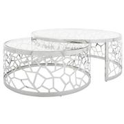 Lacey Silver Nesting Tables Set of 2  alternate image, 3 of 9 images.