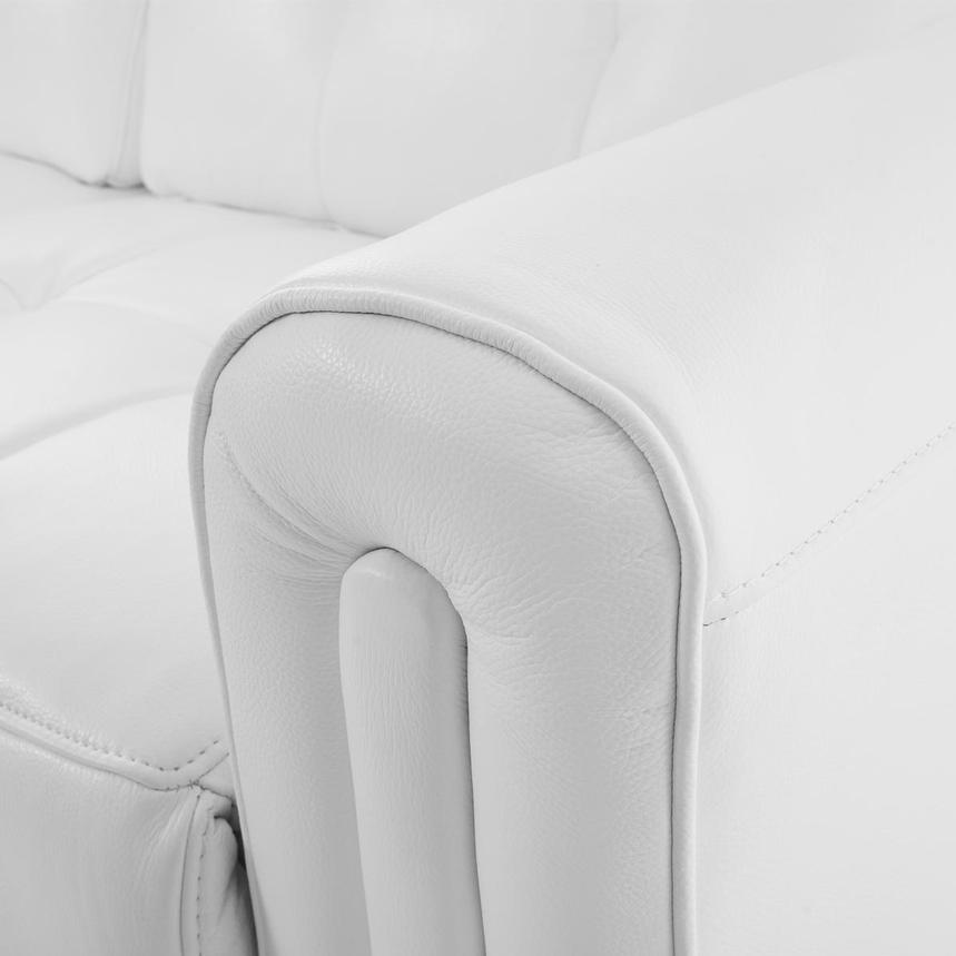 Dolomite White 3PWR Oversized Leather Sofa  alternate image, 10 of 12 images.