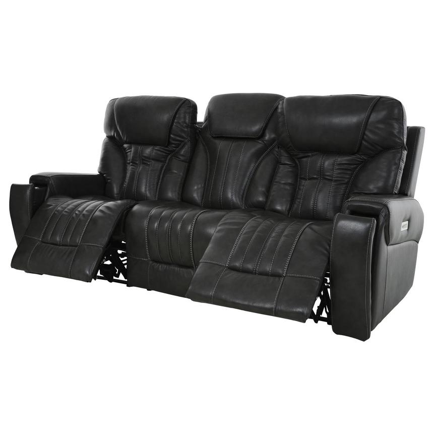 Bruce Power Reclining Leather Sofa  alternate image, 3 of 10 images.