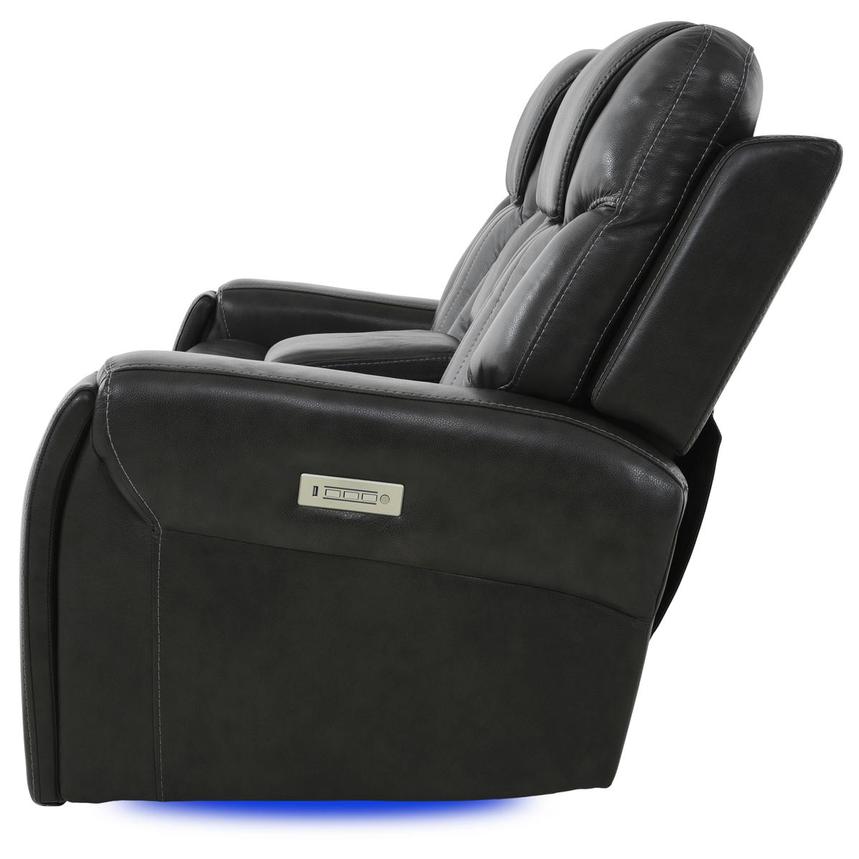 Bruce Power Reclining Leather Sofa w/Console  alternate image, 4 of 12 images.