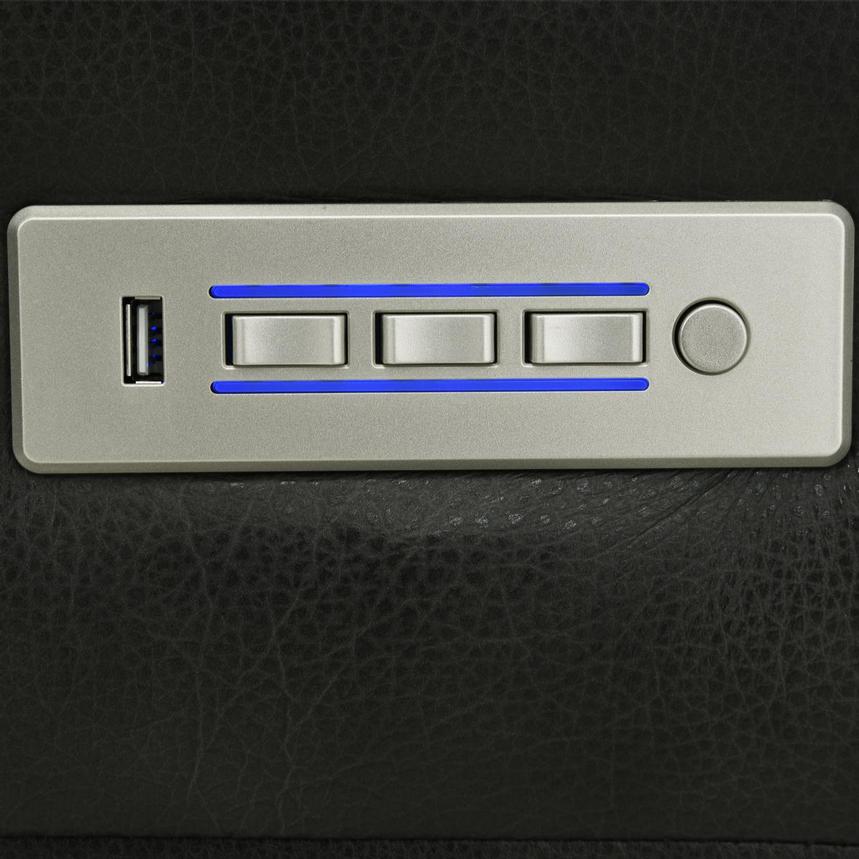 Bruce Power Reclining Leather Sofa w/Console  alternate image, 10 of 12 images.