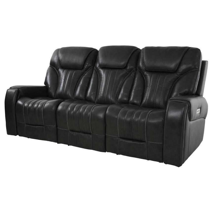 Bruce Power Reclining Leather Sofa  alternate image, 2 of 10 images.