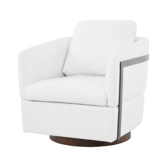 Calluna White Swivel Accent Chair