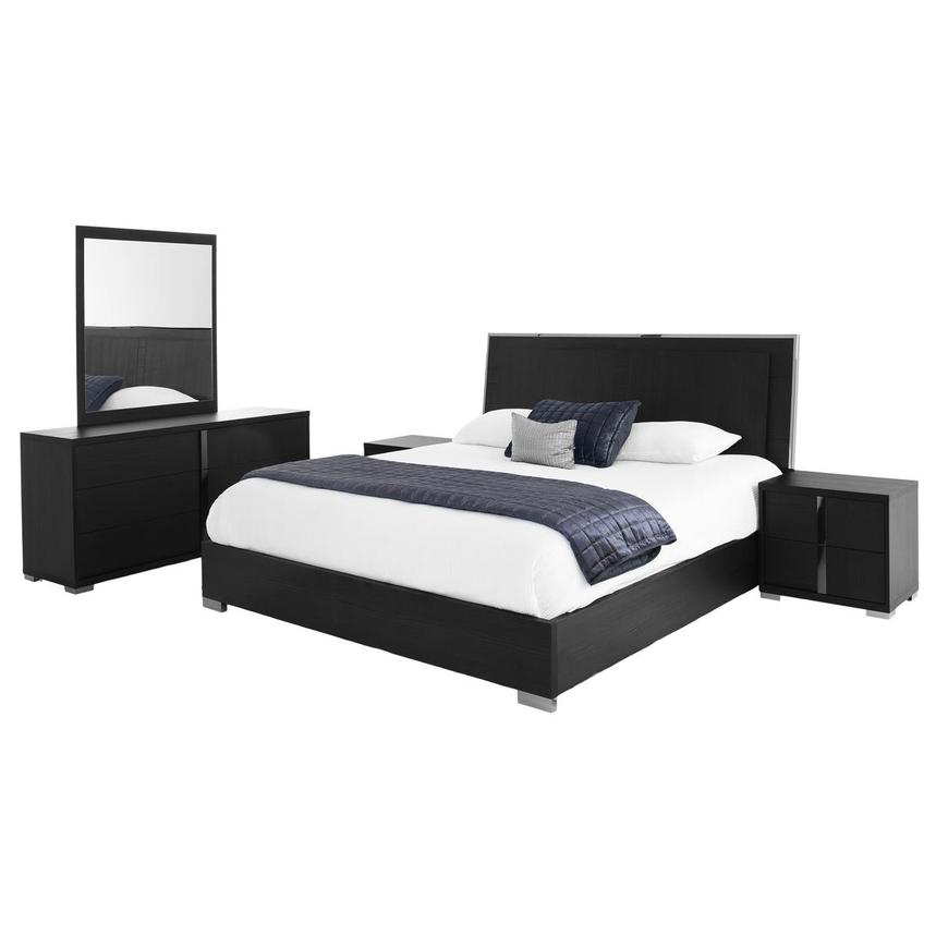 Verona Black 5-Piece King Bedroom Set  main image, 1 of 8 images.