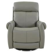 Rogelio Gray Leather Power Recliner  alternate image, 2 of 8 images.