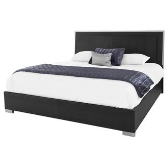 Verona Black Queen Panel Bed