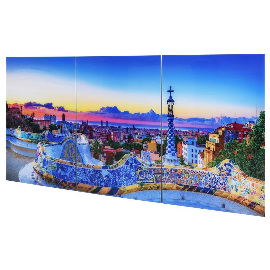 Park Guell Set of 3 Acrylic Wall Art  alternate image, 2 of 3 images.
