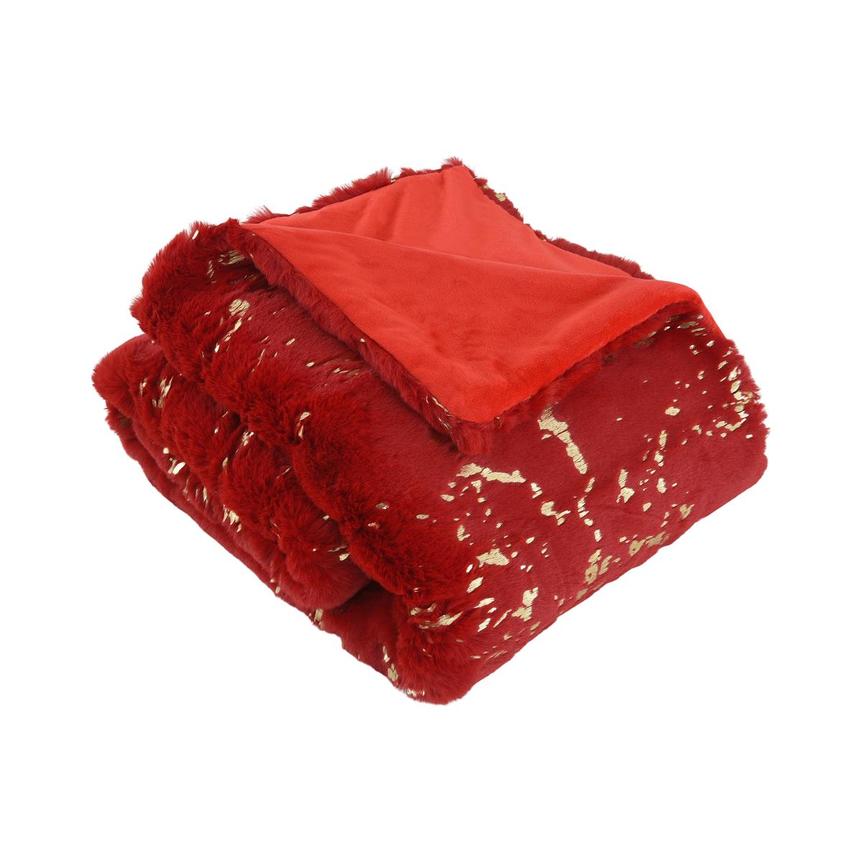 Beau Red Throw Blanket El Dorado Furniture
