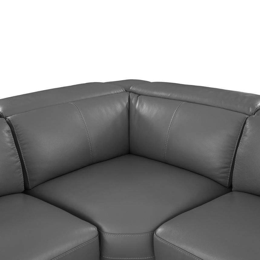 Charlie Gray Leather Power Reclining Sectional with 5PCS/2PWR  alternate image, 7 of 13 images.