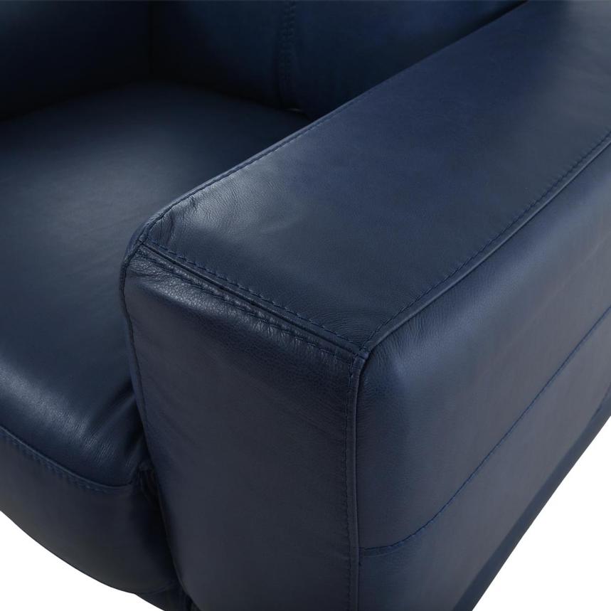 Sid Blue Leather Power Reclining Sofa  alternate image, 10 of 13 images.