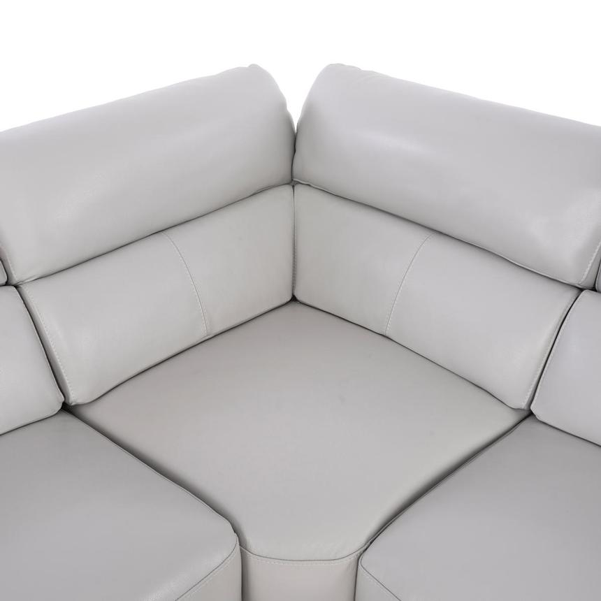 Charlette Silver Leather Power Reclining Sectional alternate image, 4 of 9 images.